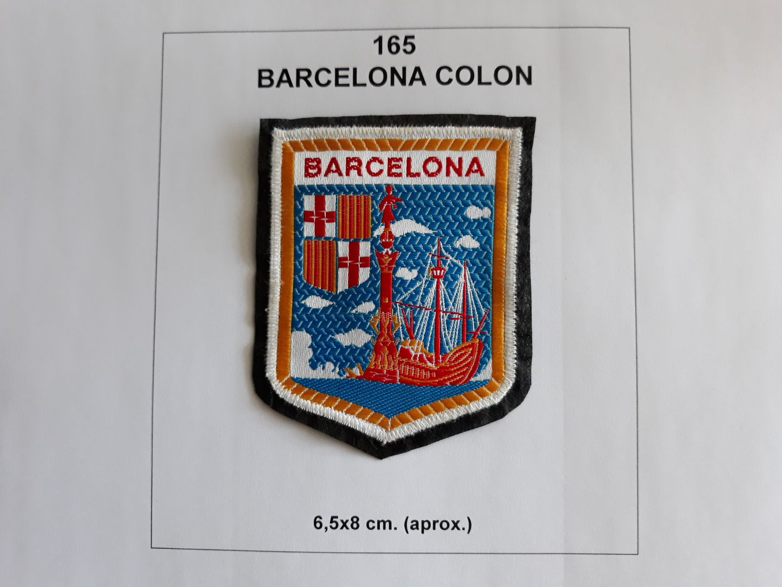 ESCUDO BORDADO BARCELONA COLON 165