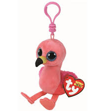 LLAVERO TY GILDA PINK FLAMINGO 10 CM