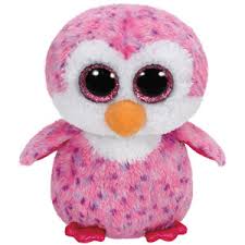 PELUCHE TY PENGUIN ( rosa ) 15 CM