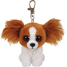 LLAVERO TY BARKS BROWN DOG 10 CM