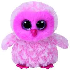 PELUCHE TY BOOM BOOM BUHO ROSA TAN  15 CM