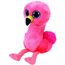 PELUCHE TY BOOM PINK  FLAMINGO  15 CM