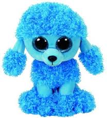 PELUCHE TY MANDY BLUE POODLE  15 CM