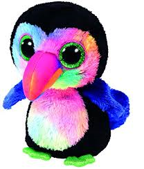 PELUCHE TY BABIES BEAKS TOUCAN BIRD  15 CM