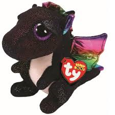 PELUCHE TY BLACK  DRAGON  15 CM