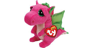 PELUCHE TY DARLA -PINK DRAGON 15 CM