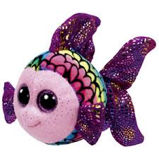 PELUCHE TY FLIPPY MULTI FISH  15 CM