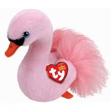 PELUCHE TY ODETTE PINK SWAN  15 CM