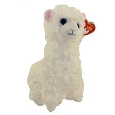 PELUCHE TY LILY CREAM LLAMA  15 CM