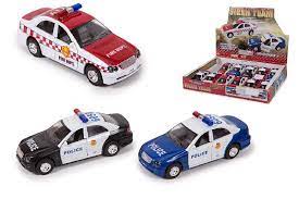 COCHE METAL LUZ Y SONIDO POLICIA MB X12( 06/6050 )