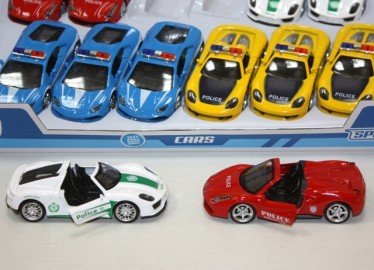 COCHE METAL POLICIA  DESCAPOTABLE X 12 37621