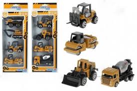 SET 4  VEHICULOS METAL CONSTRUCCION (49235)