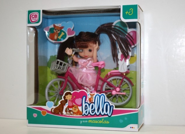 MUÑECA BELLA CON BICICLETA 49447