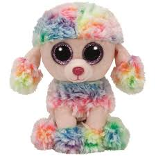 PELUCHE TY RAINBOW MULT POODLE  15 CM