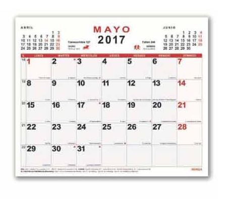 PLANNING MENSUAL MYRGA 2017   30X24.7 REF. 1543