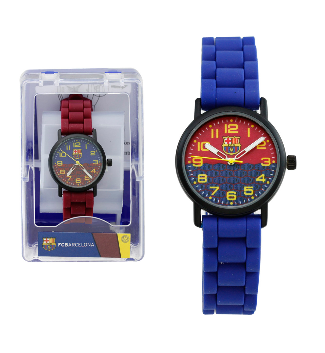 RELOJ PULSERA FCB INFANTIL/ CADETE ESFERA NEGRA