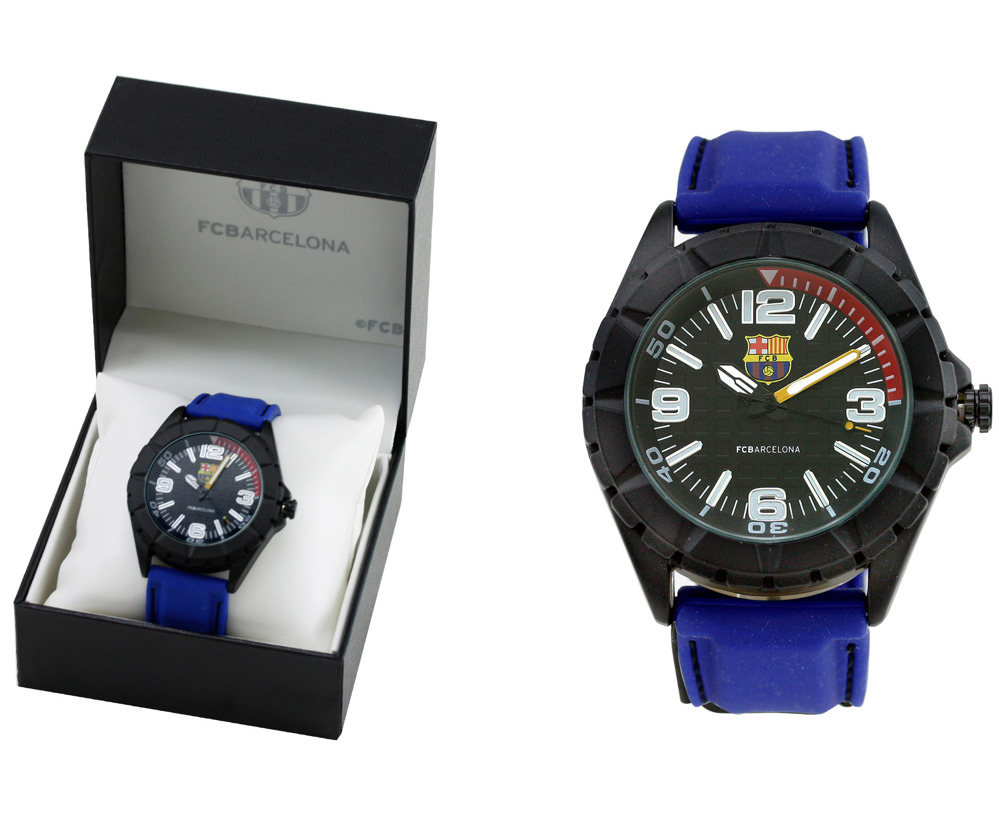 RELOJ PULSERA FCB CABALLERO SPORT AZUL