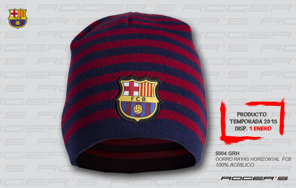 GORRO LANA F.C.B. RAYAS HORIZ  BLAUGR  (ns) (***)