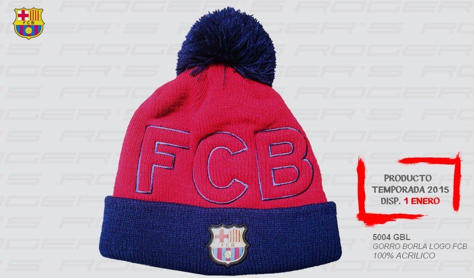 GORRO LANA F.C.B. BORLA LOGO  ( **) 5004GBL