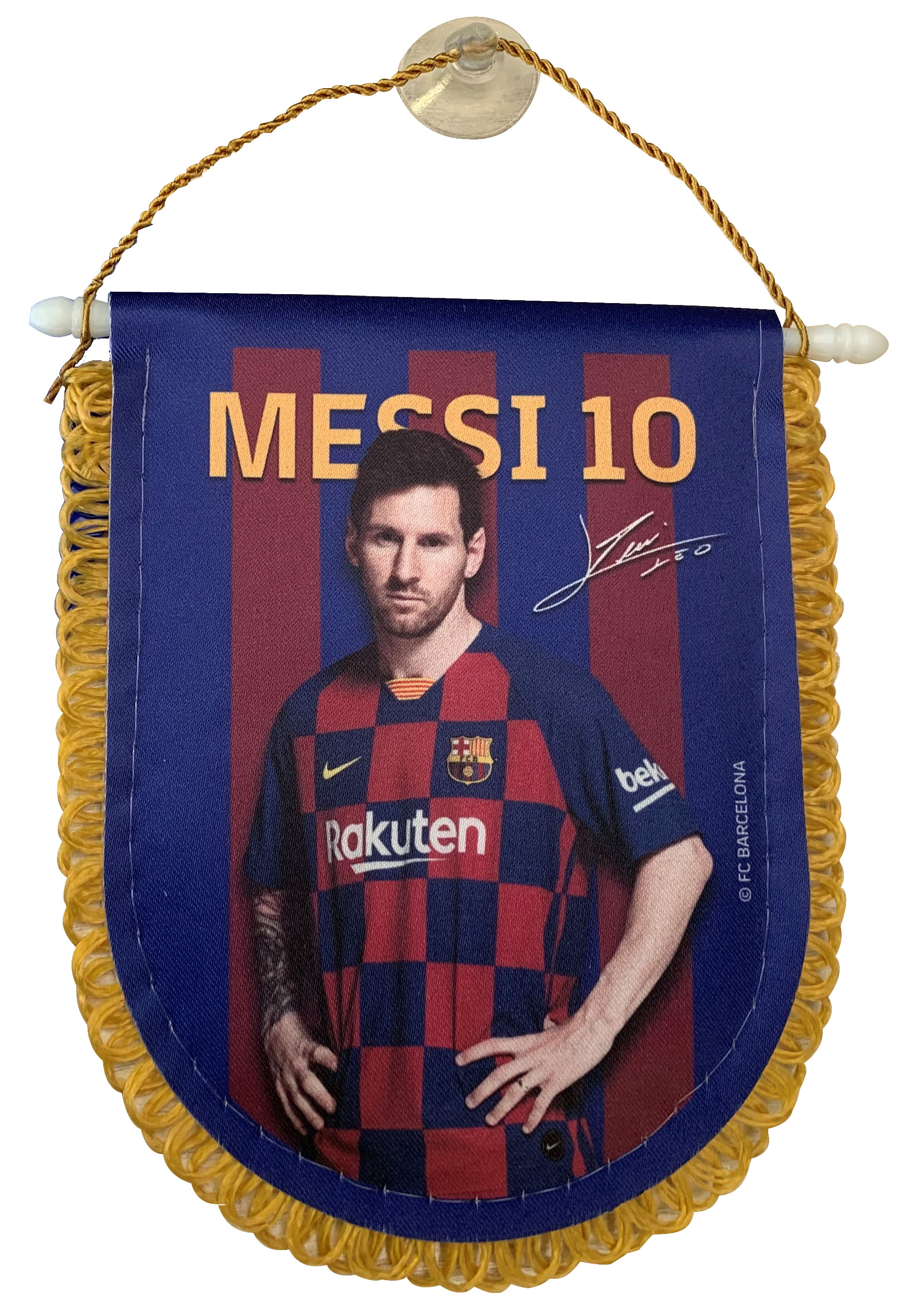 BANDERIN FCB MESSI Nº7  2019-2020 (5 X 15 Cm )