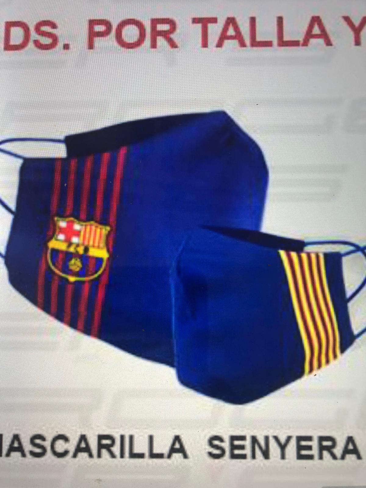 MASCARILLA  F.C.B. BLAUGRANA  SENYERA  JR / SRA