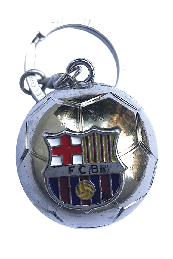 LLAVERO FCB BALON PLATA