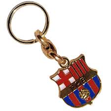 LLAVERO FCB ESCUDO DORADO  B6006
