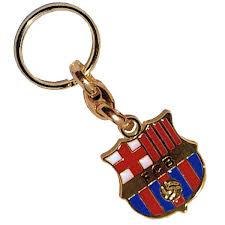 LLAVERO FCB ESCUDO DORADO