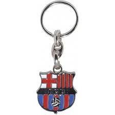 LLAVERO FCB ESCUDO PLATEADO