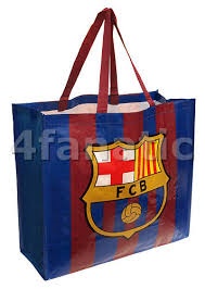 BOLSA ECOLOGICA  F.C.B.  ESCUDO/BANDERA 42 X 47 Cm