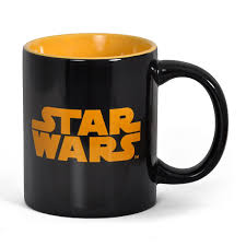 LOGO STAR WARS TAZA NARANJA CERAMICA NEGRA