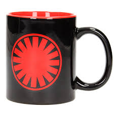 FIRTS ORDER SIMBOLO TAZA NEGRA ROJA CERAMICA STAR