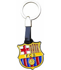 LLAVERO FCB ESCUDO SILICONA NEGRO  +PIN 