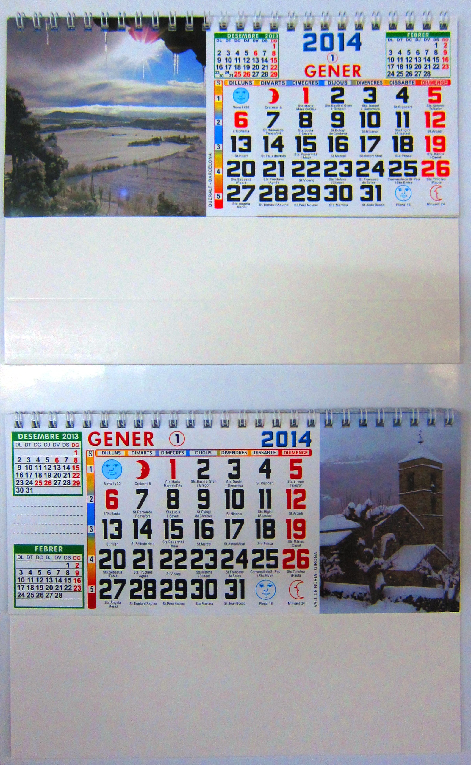 CALENDARI / O MENSUAL ESPIRAL WIK.