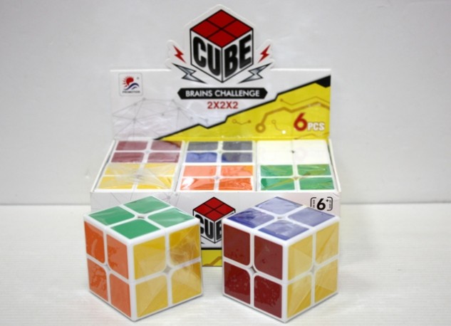 CUBO TIPO RUBICK 2X2X2 LISO  ( X 6 )  LH0225