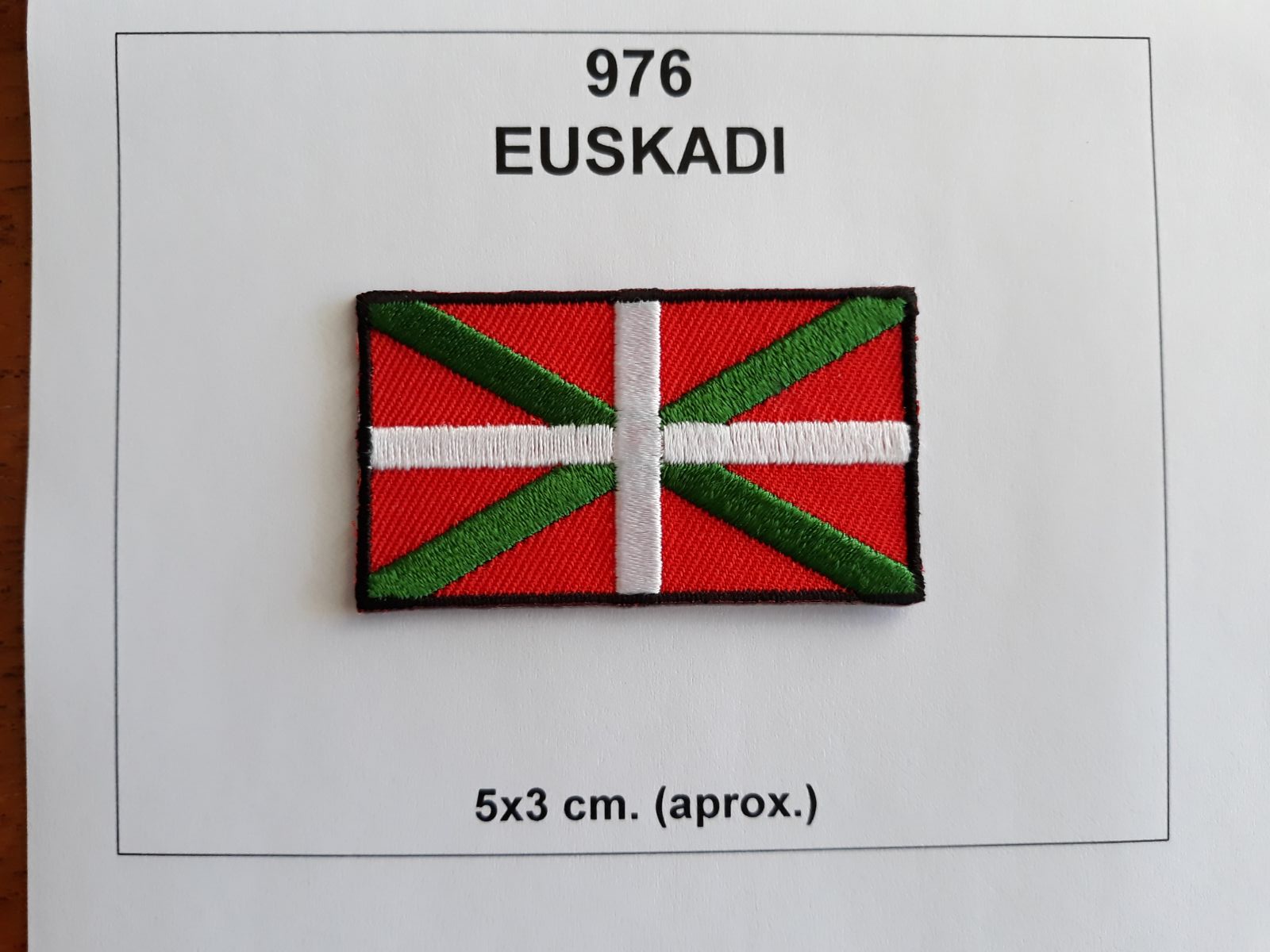 ESCUDO BORDADO EUSKADI PEQUEÑO