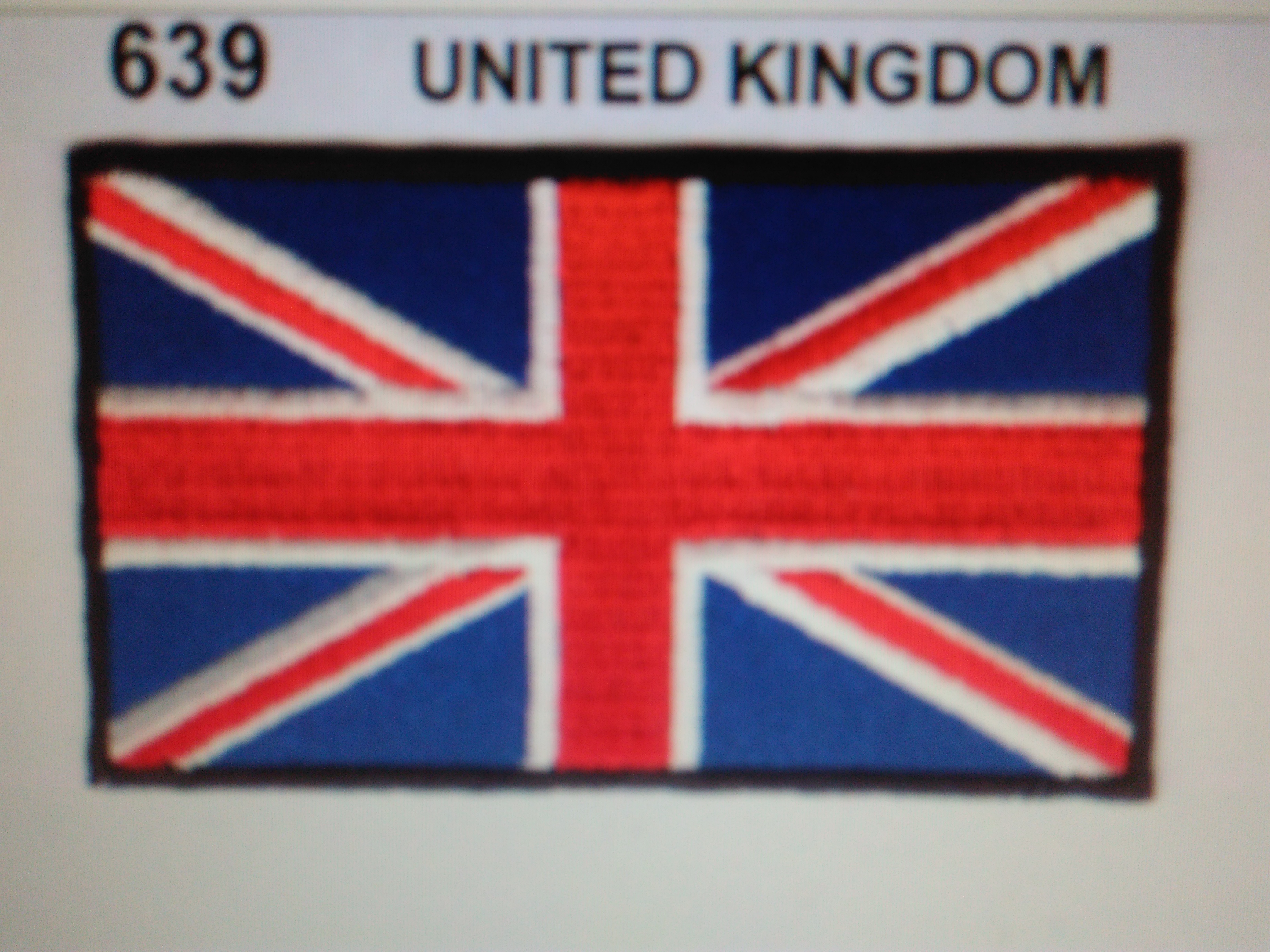 ESCUDO BORDADO UNITED KINGDOM