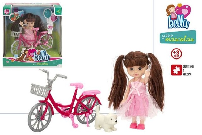 MUÑECA BELLA CON BICICLETA 49447  11/23